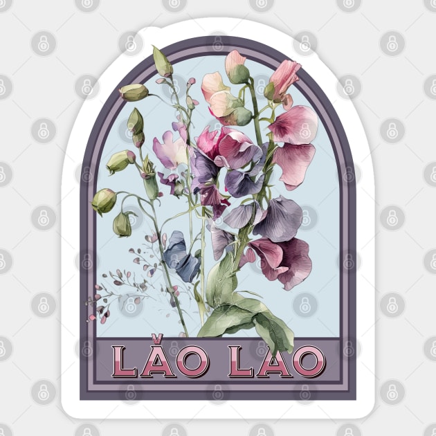 Lǎo lao Vintage Floral Grandmother Sticker by HolidayBug